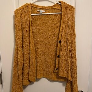 Yellow/Orange Long Sleeve Button Up Cardigan